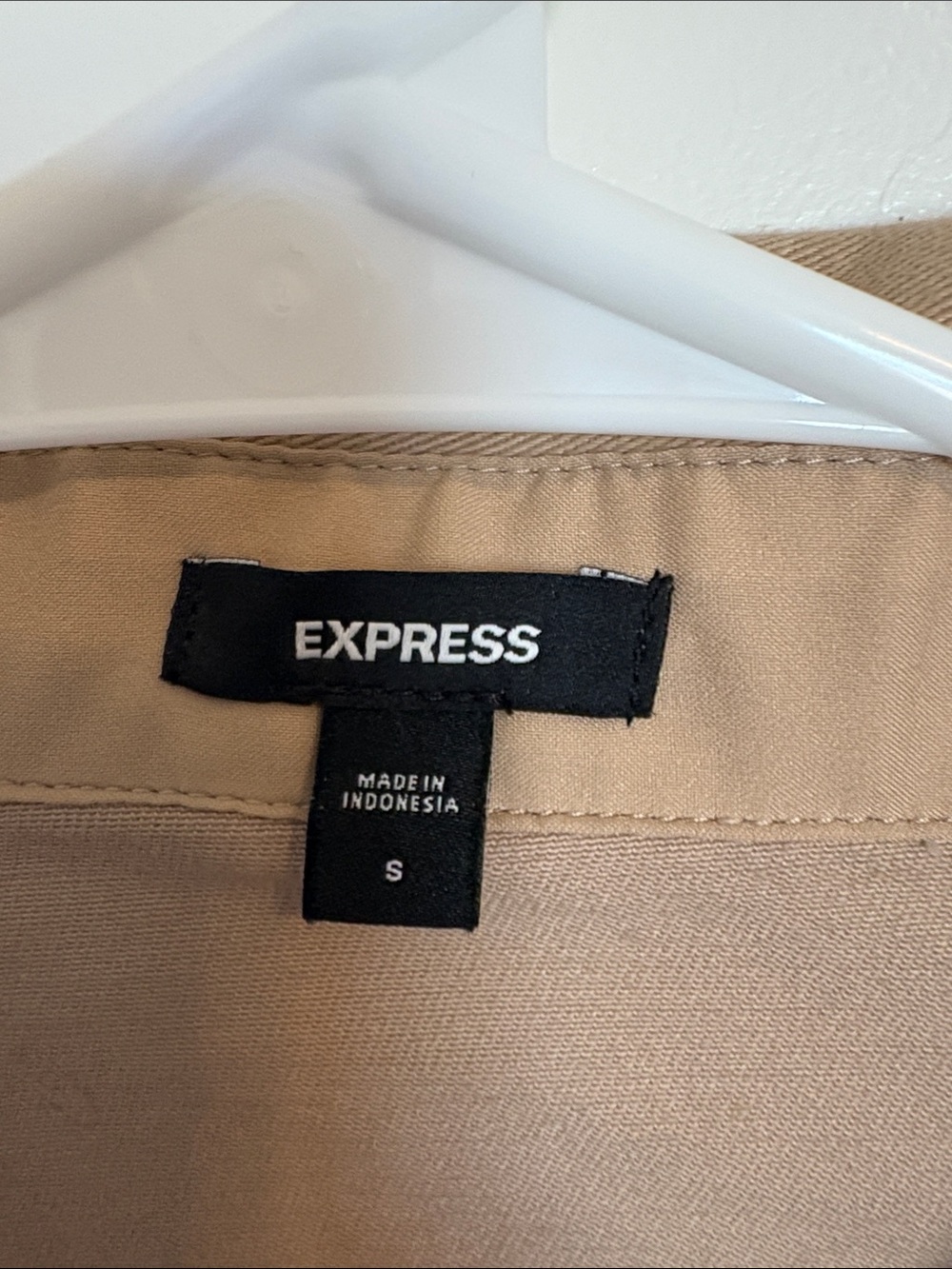 Express Tan Button-Front Utility Jean Jacket - Picture 2 of 3